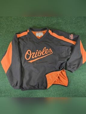 Orioles Pullover MLB Genuine Merchandise Majestic XL Front Pockets Go Birds!